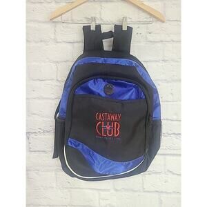 Castaway Club Disney Cruise Lines Back Pack Blue Black Red Adjustable Straps